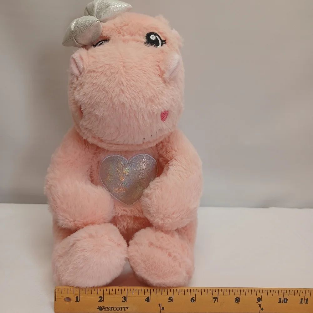 Kids Back Pack Pink Hippo Plush Carried Away by Stepping Stones.